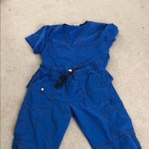 Royal blue dickies scrub set
